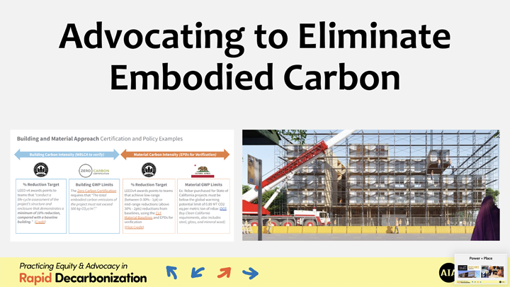 Rapid Decarbonization: Advocating to Eliminate Embodied Carbon
