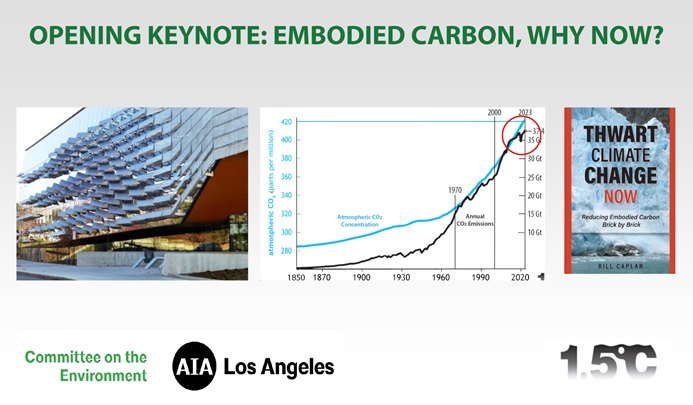 Opening Keynote: Embodied Carbon, Why Now?
