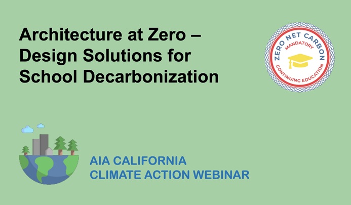 Architecture at Zero – Design Solutions for School Decarbonization